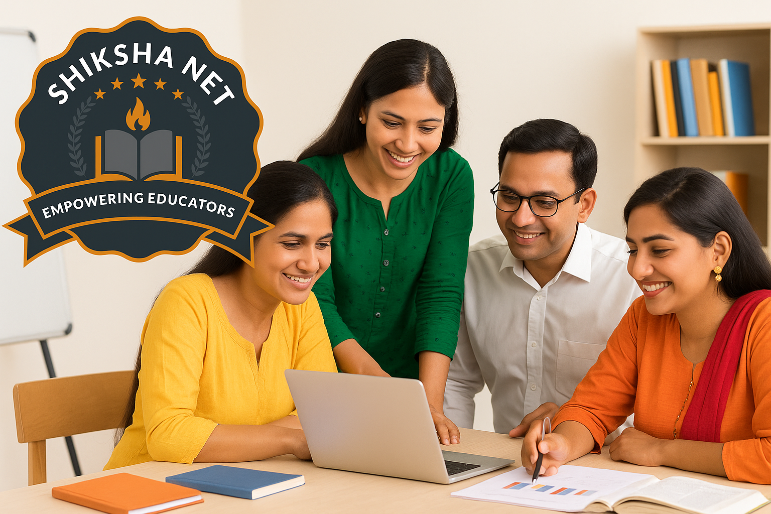 Educators collaborating at Shiksha Net